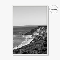 Martha's Vineyard Black and White Fine Art Photo Print, Aquinnah Cliffs Massachusetts Poster
