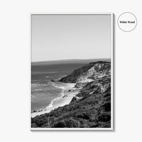 Martha's Vineyard Black and White Fine Art Photo Print, Aquinnah Cliffs Massachusetts Poster