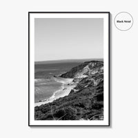 Martha's Vineyard Black and White Fine Art Photo Print, Aquinnah Cliffs Massachusetts Poster