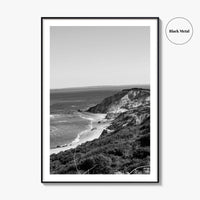 Martha's Vineyard Black and White Fine Art Photo Print, Aquinnah Cliffs Massachusetts Poster
