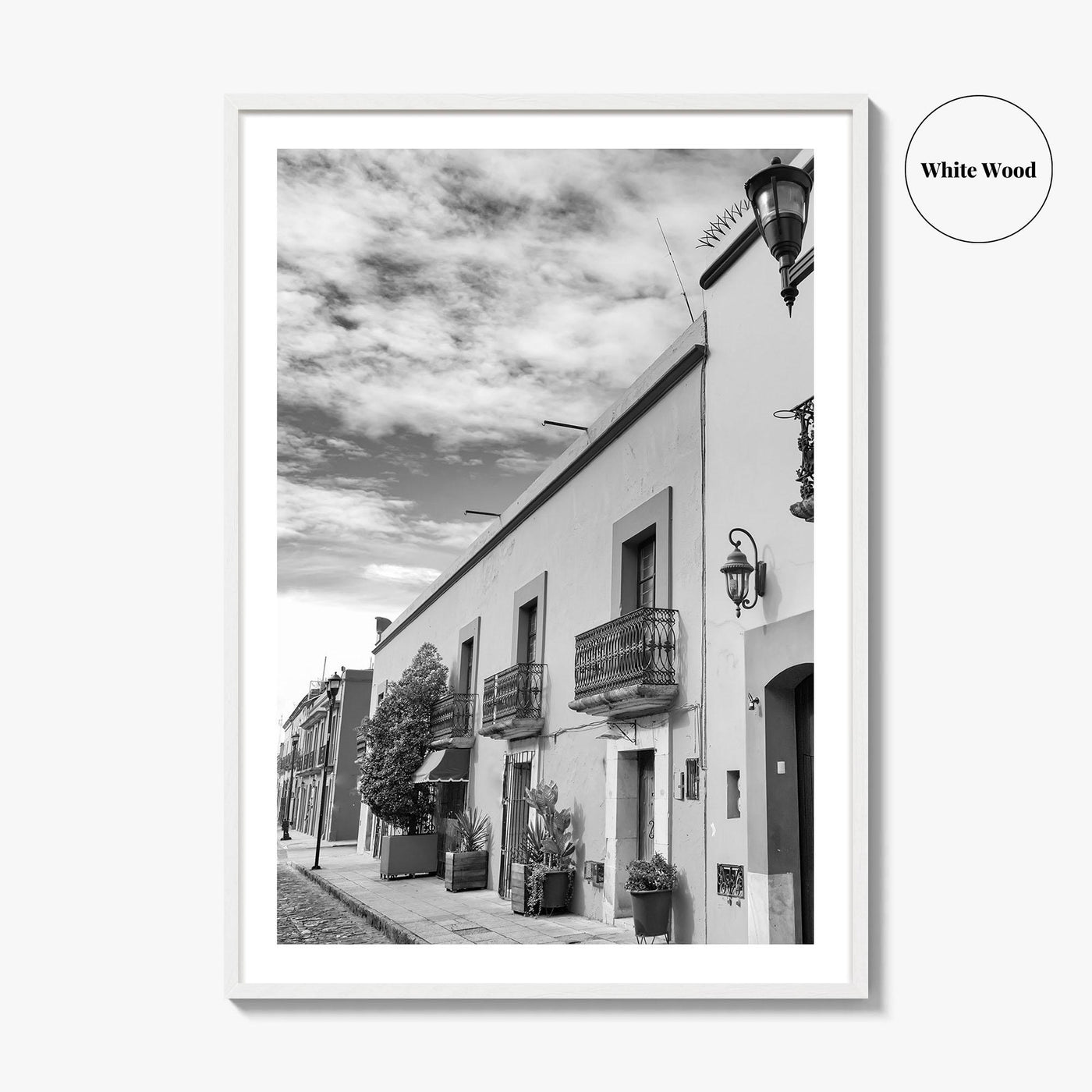 Oaxaca de Juarez Black and White Fine Art Photo Print, Mexico Poster