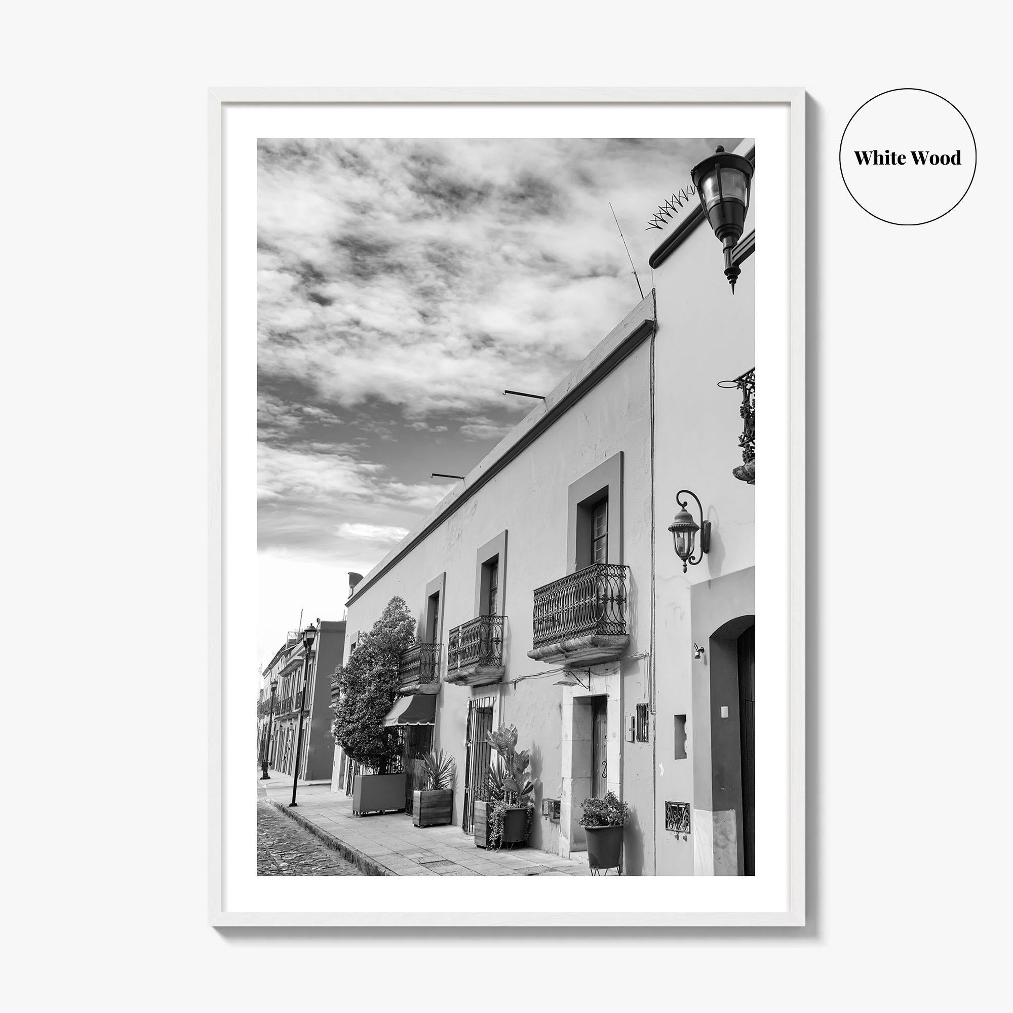 Oaxaca de Juarez Black and White Fine Art Photo Print, Mexico Poster