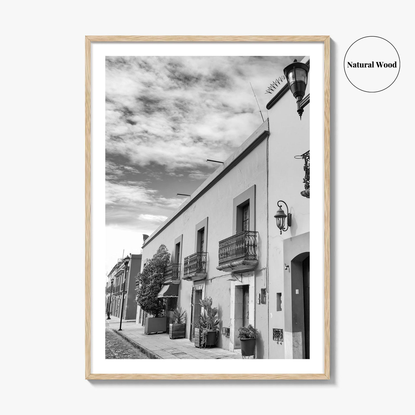 Oaxaca de Juarez Black and White Fine Art Photo Print, Mexico Poster