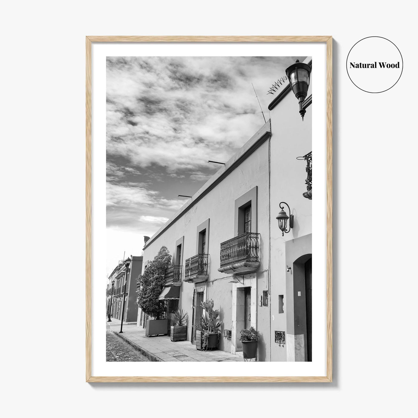 Oaxaca de Juarez Black and White Fine Art Photo Print, Mexico Poster