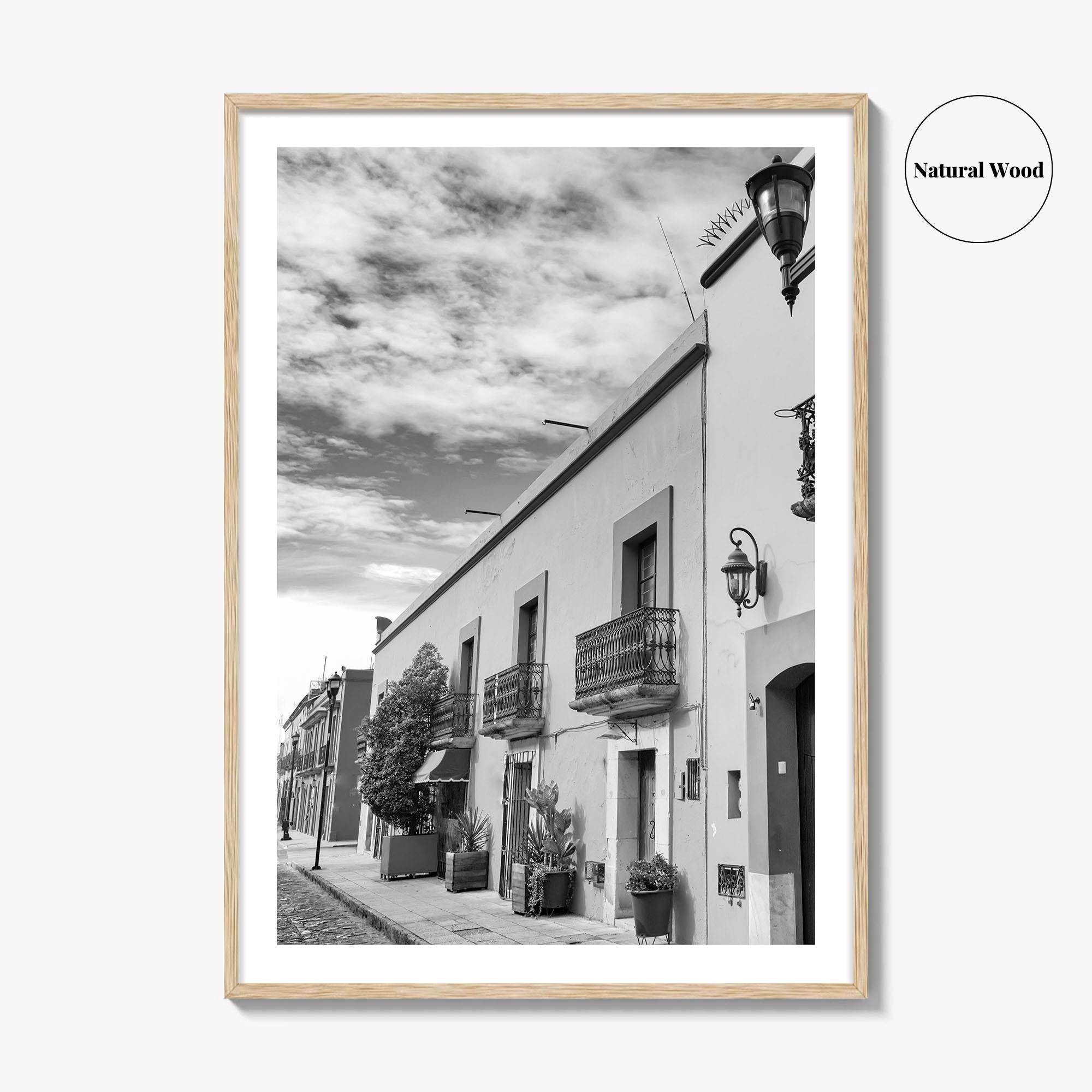 Oaxaca de Juarez Black and White Fine Art Photo Print, Mexico Poster
