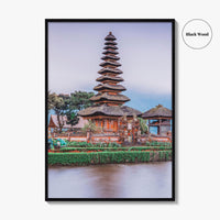 Bali Fine Art Photo Print, Ulun Danu Bratan Temple, Bratan Lake Indonesia Poster