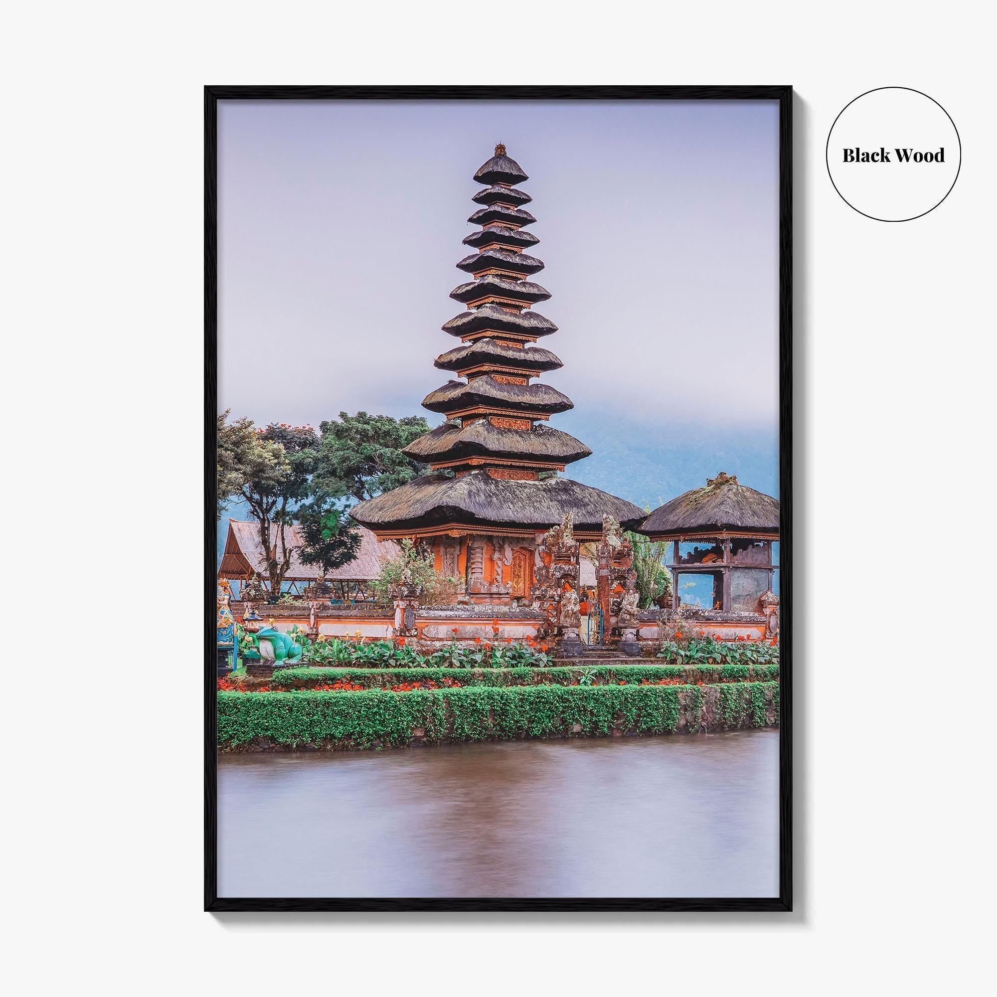 Bali Fine Art Photo Print, Ulun Danu Bratan Temple, Bratan Lake Indonesia Poster