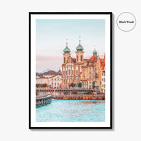 Lucerne Fine Art Photo Print, Switzerland, Chapel Bridge, Vierwaldstattersee, Wall Decor, Poster