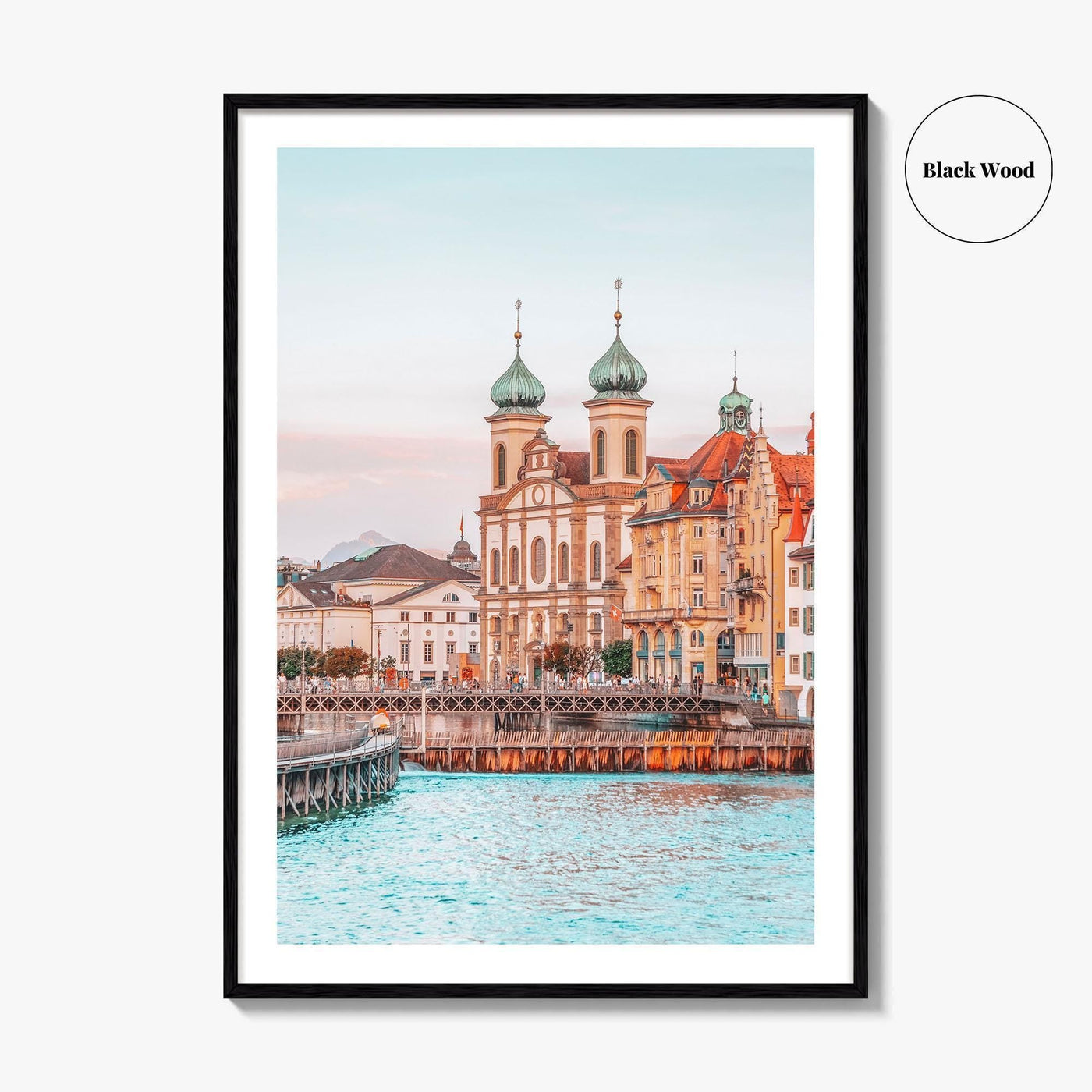 Lucerne Fine Art Photo Print, Switzerland, Chapel Bridge, Vierwaldstattersee, Wall Decor, Poster