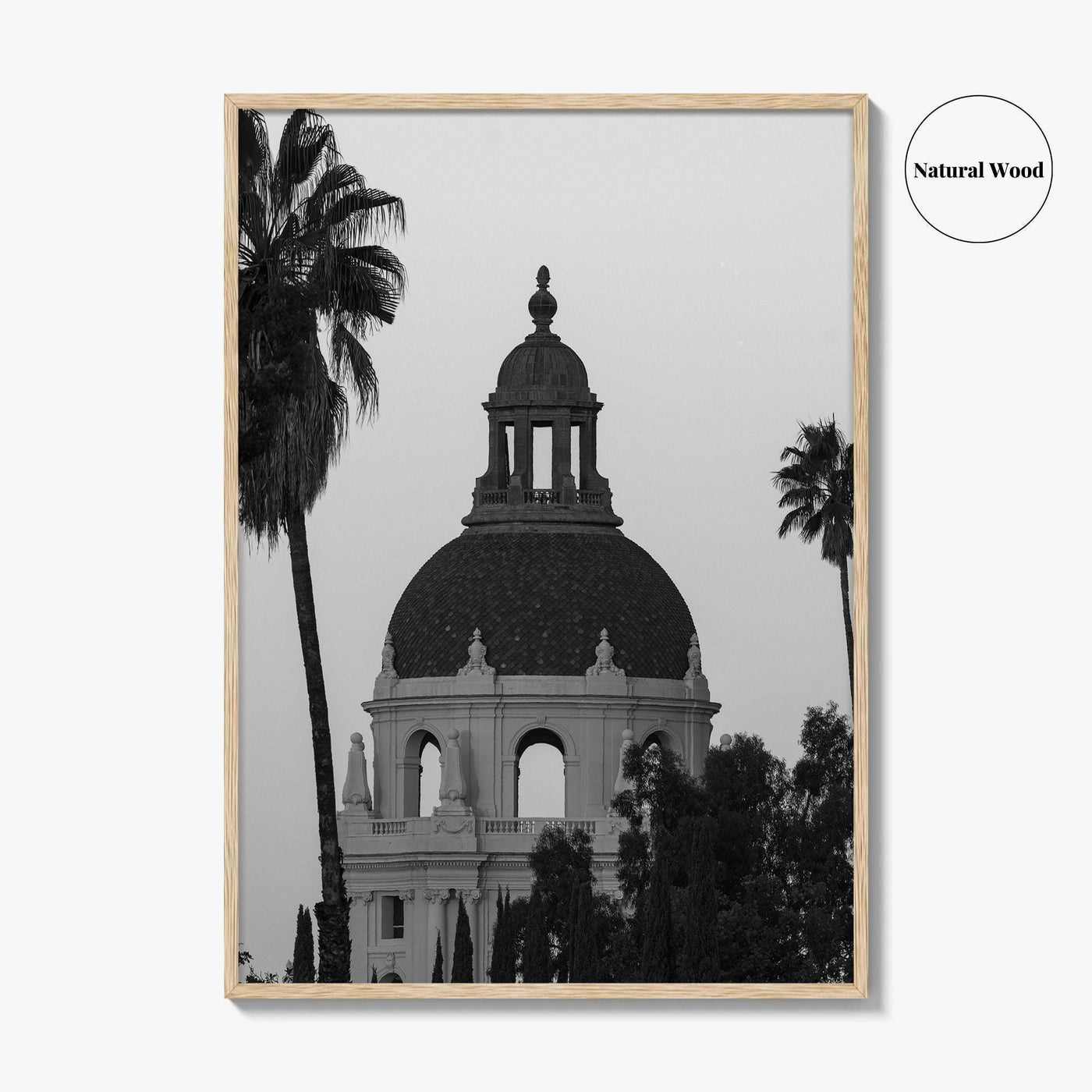 Pasadena Black and White Fine Art Photo Print, City Hall, California Wall Decor, USA