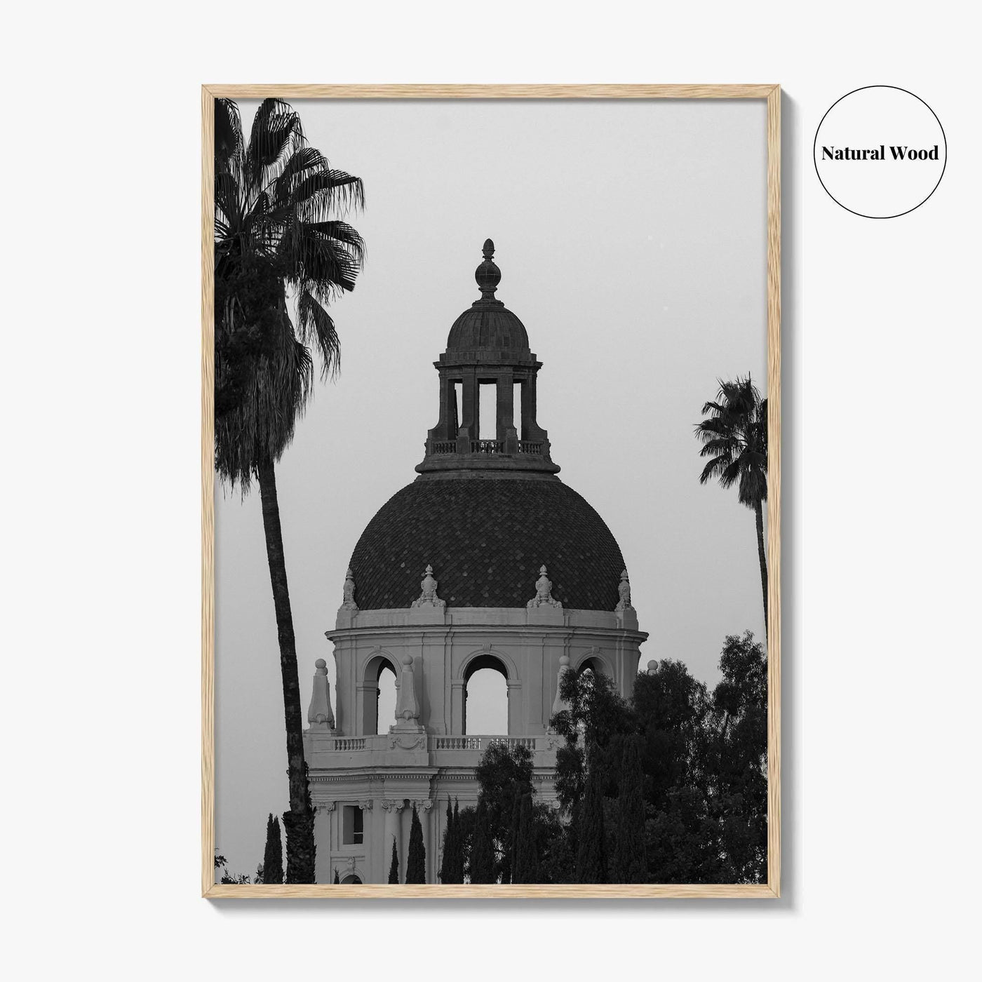 Pasadena Black and White Fine Art Photo Print, City Hall, California Wall Decor, USA