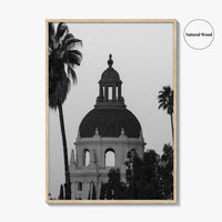 Pasadena Black and White Fine Art Photo Print, City Hall, California Wall Decor, USA