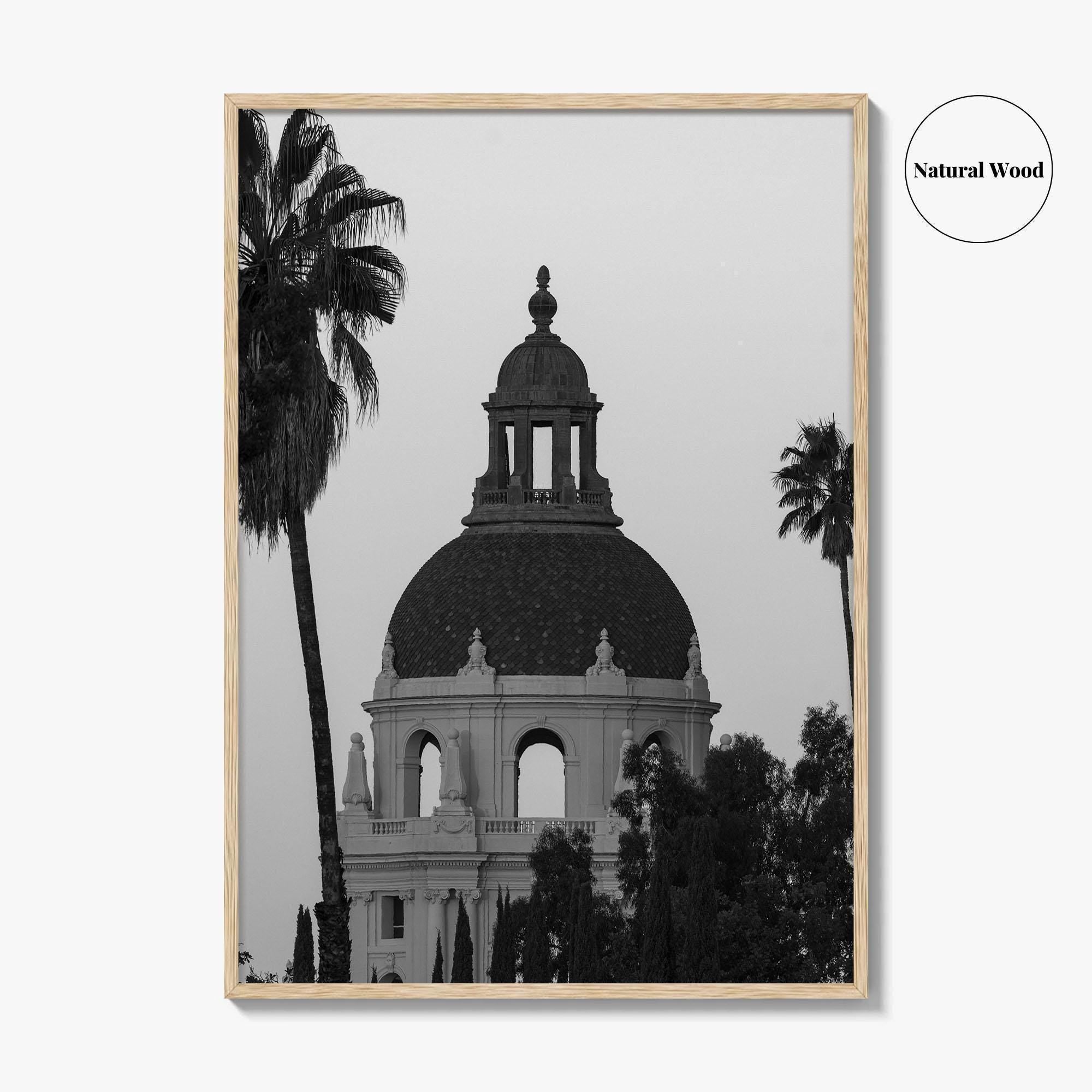 Pasadena Black and White Fine Art Photo Print, City Hall, California Wall Decor, USA