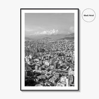Quito Skyline Black and White Fine Art Photo Print, Ecuador, City Poster, Wall Decor